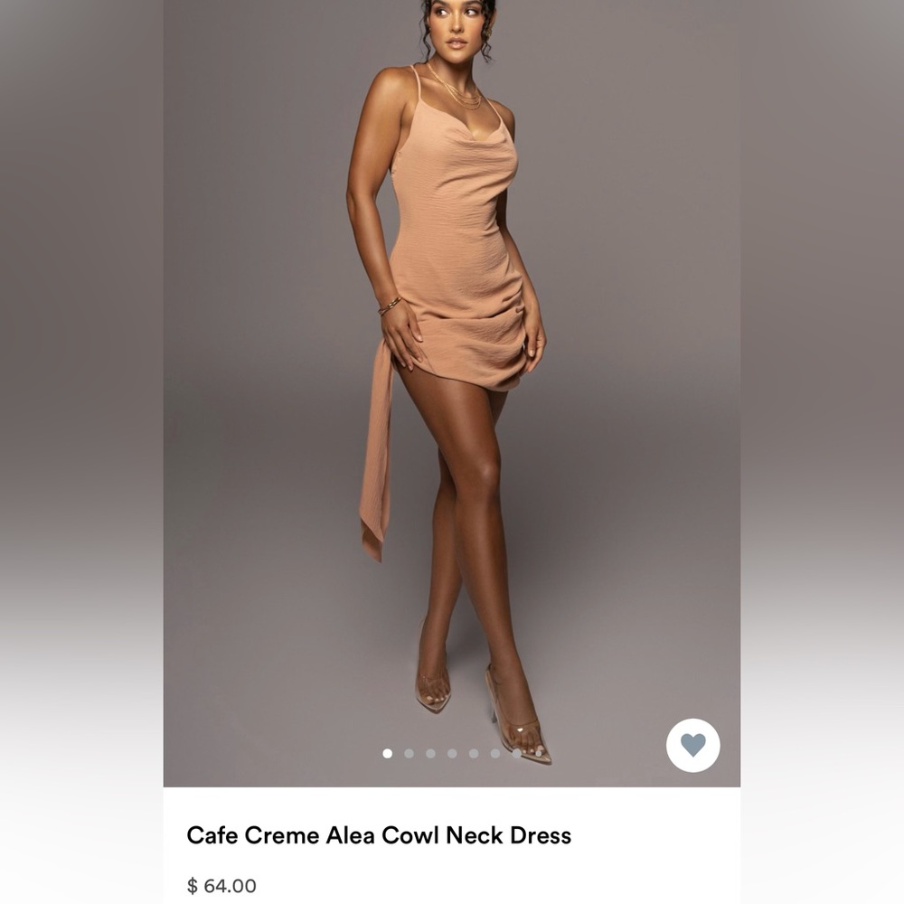 JLUXLABEL Cafe Creme Alea Cowl Neck Dress Size small ( US 4 )